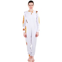 Hot Dog Buns Sate Sauce Bread Onepiece Jumpsuit (ladies)  by Mariart