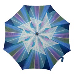 Light Means Net Pink Rainbow Waves Wave Chevron Green Blue Sky Hook Handle Umbrellas (small) by Mariart