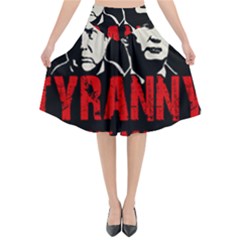 Make Tyranny Great Again Flared Midi Skirt by Valentinaart