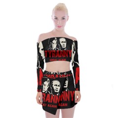 Make Tyranny Great Again Off Shoulder Top With Skirt Set by Valentinaart