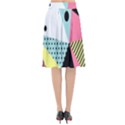 Geometric Polka Triangle Dots Line Flared Midi Skirt View2