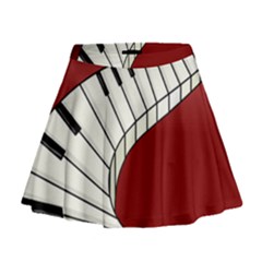 Piano Keys Music Mini Flare Skirt by Mariart