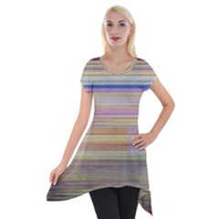 Shadow Faintly Faint Line Included Static Streaks And Blotches Color Short Sleeve Side Drop Tunic by Mariart