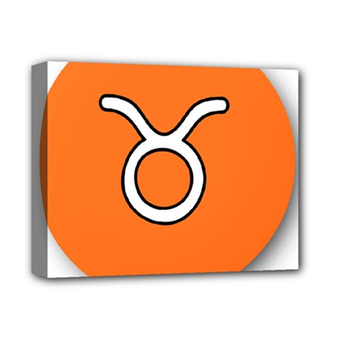 Taurus Symbol Sign Orange Deluxe Canvas 14  X 11  by Mariart