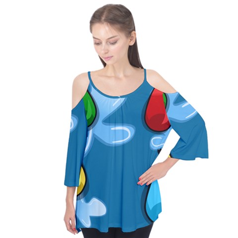 Water Balloon Blue Red Green Yellow Spot Flutter Tees by Mariart