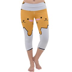 Yellow Cat Egg Capri Yoga Leggings by Catifornia