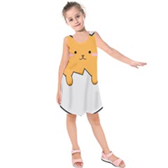 Yellow Cat Egg Kids  Sleeveless Dress by Catifornia