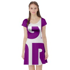 Migraine Warrior With Ribbon Short Sleeve Skater Dress by MigraineursHideout