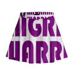 Migraine Warrior With Ribbon Mini Flare Skirt by MigraineursHideout