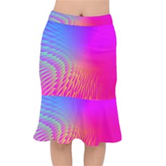 Light Aurora Pink Purple Gold Mermaid Skirt by Mariart