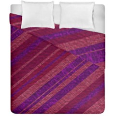 Maroon Striped Texture Duvet Cover Double Side (california King Size) by Mariart