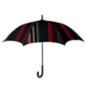 Stripes Line Black Red Hook Handle Umbrellas (Medium) View3