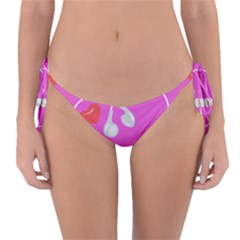 Heart Love Pink Red Reversible Bikini Bottom by Mariart