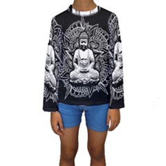 Ornate Buddha Kids  Long Sleeve Swimwear by Valentinaart