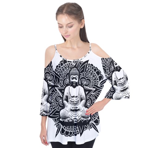 Ornate Buddha Flutter Tees by Valentinaart