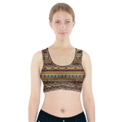 Aztec Pattern Sports Bra With Pocket by BangZart