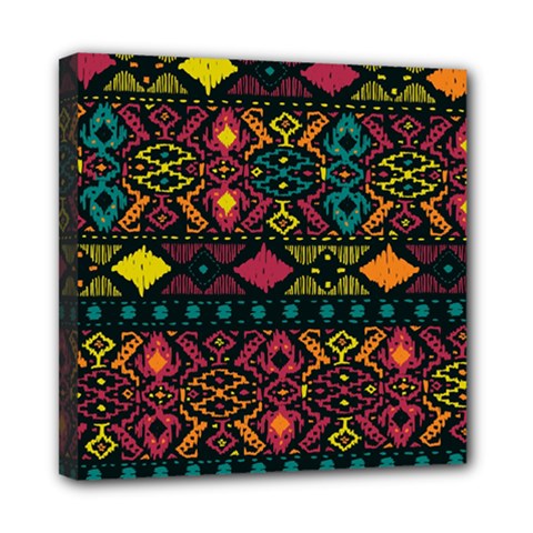 Bohemian Patterns Tribal Mini Canvas 8  X 8  by BangZart