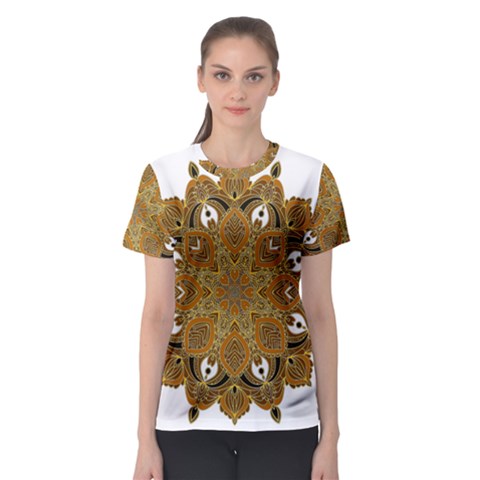 Ornate Mandala Women s Sport Mesh Tee by Valentinaart