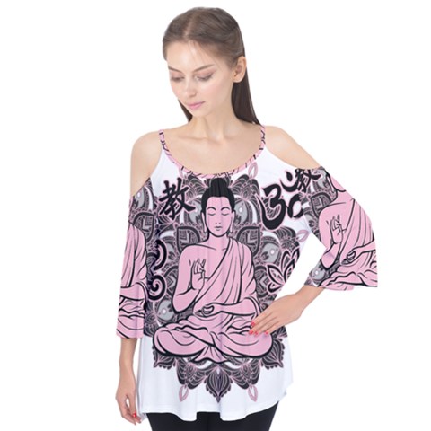 Ornate Buddha Flutter Tees by Valentinaart