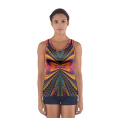 Casanova Abstract Art Colors Cool Druffix Flower Freaky Trippy Women s Sport Tank Top  by BangZart