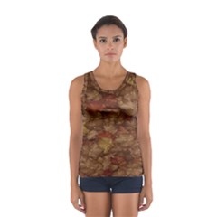 Brown Texture Women s Sport Tank Top  by BangZart