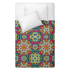 Jewel Tiles Kaleidoscope Duvet Cover Double Side (single Size) by WolfepawFractals