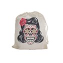 Woman Sugar Skull Drawstring Pouches (Large)  View1