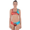 Comic Book VS with Colorful Comic Speech Bubbles  Criss Cross Bikini Set View1