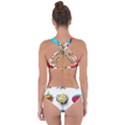 Comic Book VS with Colorful Comic Speech Bubbles  Criss Cross Bikini Set View2