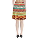 Stripes Color Oil Pleated Skirt View2