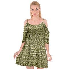 Aligator Skin Cutout Spaghetti Strap Chiffon Dress by BangZart