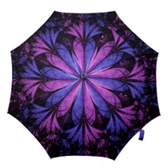 Beautiful Lilac Fractal Feathers Of The Starling Hook Handle Umbrellas (large) by jayaprime