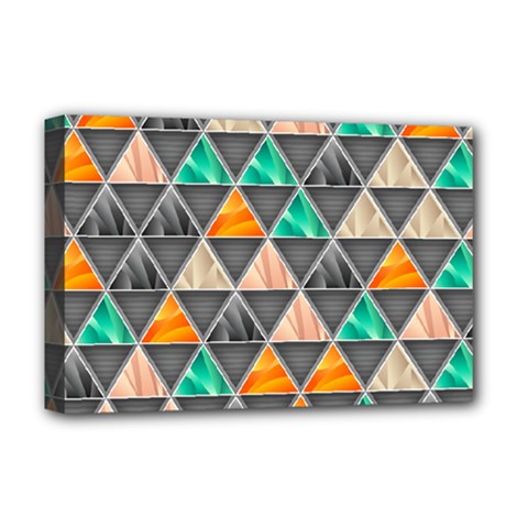 Abstract Geometric Triangle Shape Deluxe Canvas 18  X 12   by BangZart