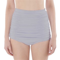Solid Christmas Silver High-waisted Bikini Bottoms by PodArtist