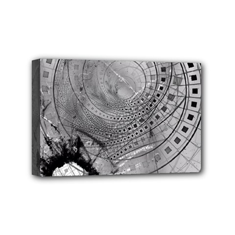 Fragmented Fractal Memories And Gunpowder Glass Mini Canvas 6  X 4  by jayaprime