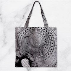 Fragmented Fractal Memories And Gunpowder Glass Zipper Grocery Tote Bag by jayaprime