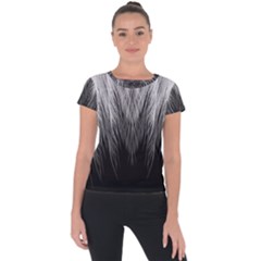 Feather Graphic Design Background Short Sleeve Sports Top  by BangZart