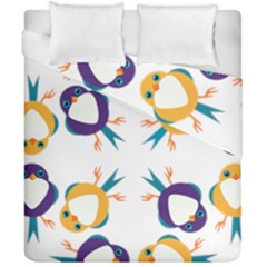 Pattern Circular Birds Duvet Cover Double Side (california King Size) by BangZart