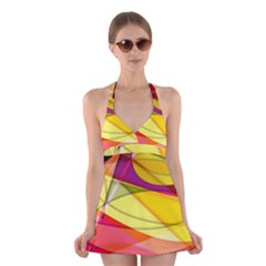 Abstract #367 Halter Swimsuit Dress by RockettGraphics