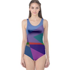 Abstract #415 Tipping Point One Piece Swimsuit by RockettGraphics