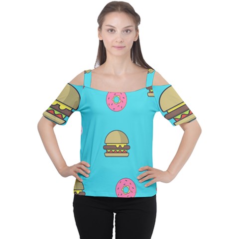 Yumyum  Cutout Shoulder Tee by TheLimeGreenFlamingo