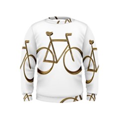 Elegant Gold Look Bicycle Cycling  Kids  Sweatshirt by yoursparklingshop