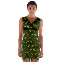 Plants And Flowers Wrap Front Bodycon Dress by linceazul