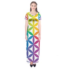 Heart Energy Medicine Short Sleeve Maxi Dress by BangZart