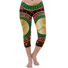 Casino Roulette Clipart Capri Yoga Leggings by BangZart