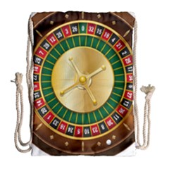 Casino Roulette Clipart Drawstring Bag (large) by BangZart