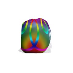 Colorful Easter Egg Drawstring Pouches (small)  by BangZart