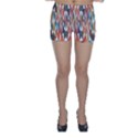 Colorful Geometric Abstract Skinny Shorts View1