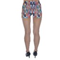 Colorful Geometric Abstract Skinny Shorts View2