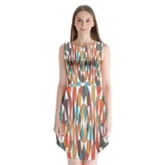 Colorful Geometric Abstract Sleeveless Chiffon Dress   by linceazul